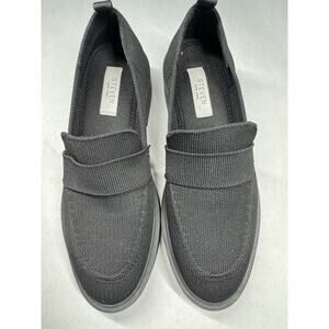 Steven by Steve Madden Brynn Loafers 8.5M Black Knit Y2K Platform Shoes